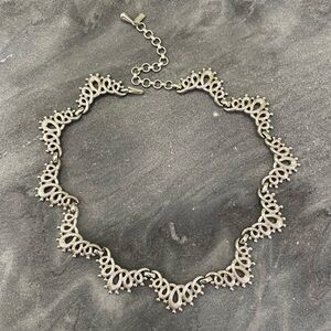 Vintage Monet Silver Collar Necklace